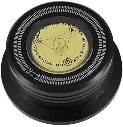 Stabilisateur D'enregistrement du Disque avec Niveau de La Vessie pour Les Plates-Formes Rotatives, La Reproduction du Son Réaliste et Le Bruit Inférieur, adapté aux Amoureux Musique (Black)