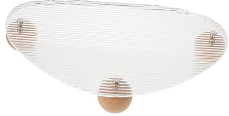 FOMIYES Bandeja De Mesa De Acrílico Transparente Rayas Organizador De Perfumes Para Tocador Bandeja Para Cosméticos De Baño Patas De Madera