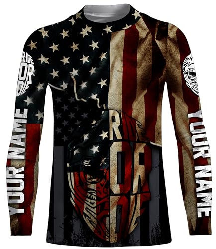 American Flag Motocross Jersey Custom Patriotic MX Racing Shirts for Men Women Kids Motorcycle Riding Jerseys Youth (08)