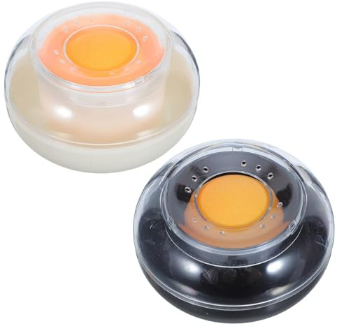 USHOBE 2pcs Finger Moistener Roller Ball Pad for Counting Money and Handling Documents, Plastic Material with Easy Refilling and Enhanced Grip, Suitable for Paper and Bills, Office