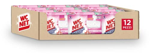 Wc Net - Tavoletta Candeggina Profumata Igiene Continua, Detergente Igienizzante Solido per WC, Rimuove Germi e Batteri, Azione Sbiancante, 2 Pezzi x 12 Confezioni