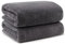 Orighty Microfibre Bath Towels Pack of 2(27'' x 54'') - Soft Feel, Highly Absorbent, Quick Drying for Body, Sport, Yoga, SPA, Fitness - Grey