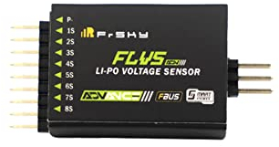 FrSky FLVS ADV Voltage Sensor with OLED Display – FBUS/S.Port Compatible Accurate 2S-8S LiPo Battery Voltage Measurement for RC Aircraft and Drones(with Screen)