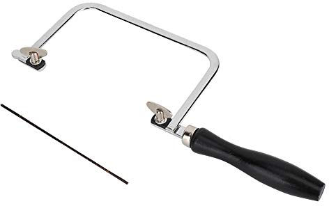 ANKROYU Hojas de Sierra para Joyería, Hojas de Metal para Cortar Anillos de Cera, Sierra Portátil para Joyería con Mango en U Negro, Herramienta de Corte para Procesamiento de Joyas