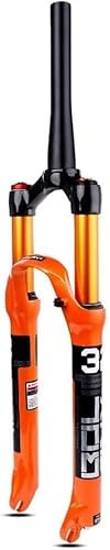 WWFAN Cykelgaffel magnesiumlegering luftfjädring 26 27,5 29 tum 32 HL RL120 mm cykelgaffel låsning för cykeltillbehör (färg: Avsmalnande manuell låsning, storlek: 27,5er)