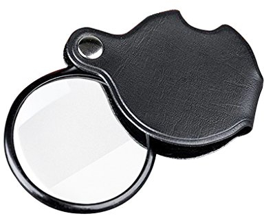 10 Fach Lupe Faltlupe Taschenlupe Mini Mit Drehbar Schutzhülle Lesehilfe Vergrößerungsglas für Inspektion Arbeit Schmuck Münzen Hobbys Briefmarken