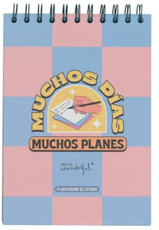 Mr. Wonderful - Planificador vertical diario - Muchos días, muchos planes - Organizador Diario - Incluye Pegatinas