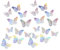 UEAVOID 24 Piezas 3D Mariposa Decoración, 3 tamaños, Muro Calcomanías Retirable, Mural, Artesanías, 3D Mariposas pared Decorativas, mariposas decorativas pared (8/10/12cm)
