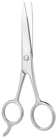 TOVINANNA Stainless Steel Beard Scissors and Eyebrow Trimmer Practical Hairdressing Scissors for Daily Grooming Durable Silver Design Men