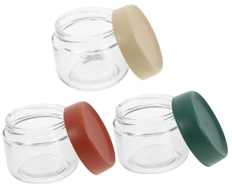 CATIEBYE 3stücke Teiliges Glasbehälter Mit Deckel Luftdicht Und Farbvarianten Für Babynahrung Snacks Und Aufbewahrung Kleine Vorratsdosen Sicherem