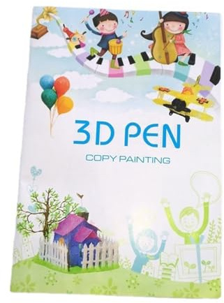 Laroal 3D Printing Pen Drawing Book 3D Pen Doodling Drawing Template Tracing Pad with 20 Double-Sided Printing Templates 40 DIY Model for Creative 3D Art