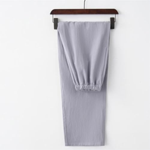 Tai Chi Pants Wide Leg Men Women Pants Qigong Closure the Ankles Taichi Lantern Pants Tai chi Clothing Black Cotton Cloth Martial Arts Practice Pants,Black,L