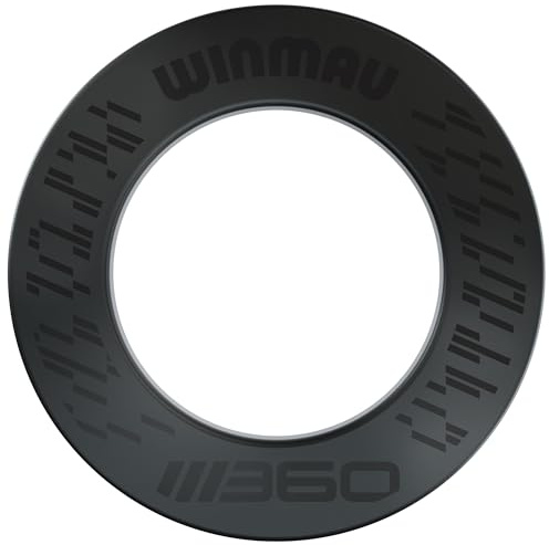 WINMAU Blade 360 Dartscheibe Schutzring - Schwarzer Dart Surround - Robuster Backboard-Wandschutz für Dartboard - Professionelles Dartzubehör