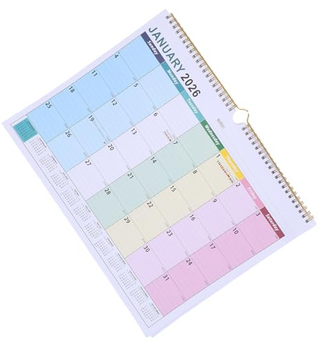 Ipetboom Calendrier Mural Mois Papier Planificateur Mensuel Suspendu Organisation Familiale et Bureau Calendrier des Vacances Anglais Planification Annuelle Pratique
