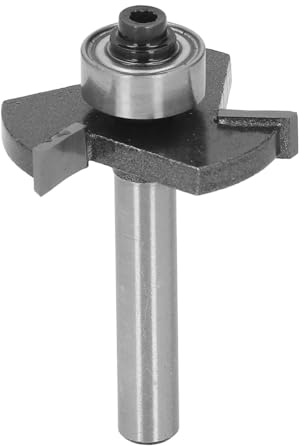EIMSOAH 1/4 Shank T Shaped Router Bit with Ball Bearing for Making T Slots, Long Service Life Slotting Cutter Bit for Wood Plywood, Suitable for Woodworking Finishing