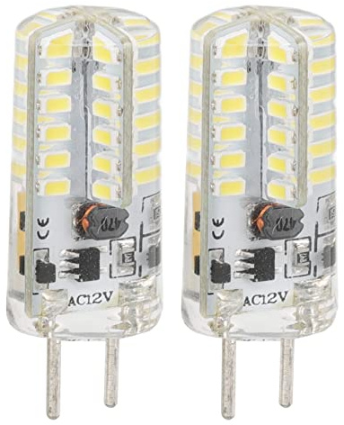 Riuulity Bombilla Estable GY6.35, Ahorro de Energía, 6000K, 3W, 48 LED, para Lámparas de Mesa, 12V, 2 uds.