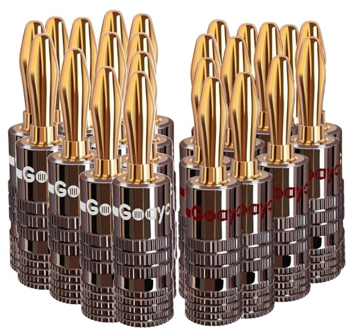 Goaycer Bananenstecker Lautsprecher 12 Paar für Lautsprecher Kabel von 0,5mm² bis 3.5mm²