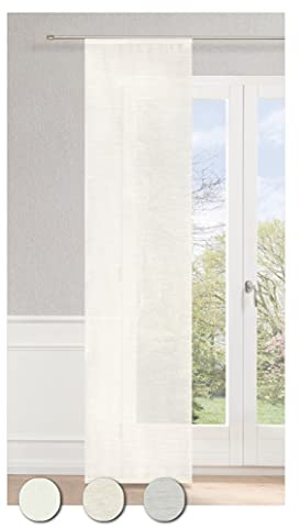 Neutex for you! NICO Schiebevorhang, Gardine, Vorhang, Halbtransparent, 245 x 60 cm, wollweiß 6237817