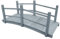 vidaXL Tannenholz Massiv Gartenbrücke Rustikal Teichbrücke Dekobrücke Holzbrücke Teich Brücke Garten Dekoration Terrasse Grau 140x60x56cm