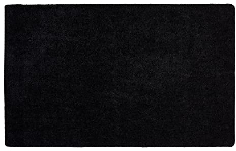 Fußmatte innen rutschfest - Pflegeleichte Schmutzfangmatte waschbar - Türmatte PVC-frei Sauberlaufmatte - saugstarker Fußabtreter schwarz 50x80 cm