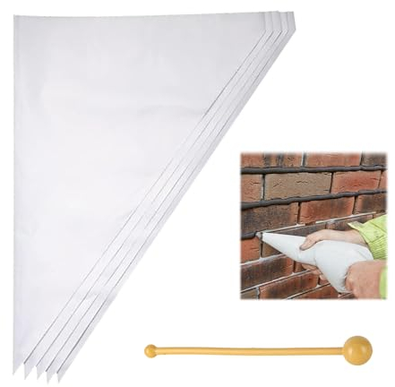 Sac de Mortier, Sac de Coulis, 5 Pièces Sac de Scellant de Ciment, Poche à Joint Maçonnerie, Sacs de Mortier de Qualité Supérieure, Sacs de Remplissage de Joints Réutilisables, Pour Sceller et Joints