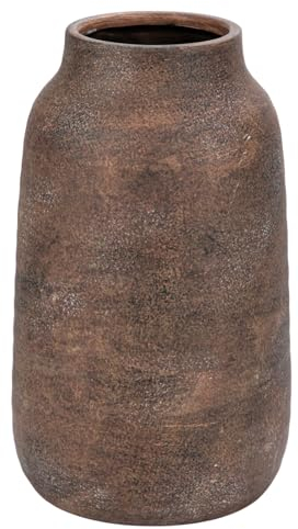 Briful 9.6 Tall Ceramic Vase for Flowers, 24.5cm Tall Vases Rustic Bronze Vases, 3.3-inch Opening Large Flowers Vase for Pampas, Dry Plants, Fresh Flowers, Home Kitchen Decor