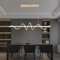 Lampada a Sospensione LED Lampada da Soffitto, Moderna sospensione LED L120CM, Twist Creativo a Forma di Serpente - Oro Placcato Sospensione Dimmerabili 3000K-6000K,