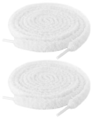 UamGlsob luddiga skosnören för sneakers, 10 mm (2/5 tum) söta breda tjocka fluffiga skosnöre strängar för vardagsskor