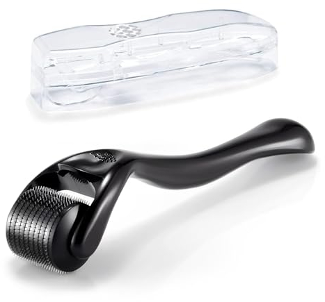 Derma-Roller 1.5mm, Bartroller Bartwuchs, Narbenroller, Microneedling Roller, Derma Roller für Haare, Gesicht und Bart Wachstum, Haarroller für Männer und Frauen