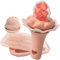 Moonkie Fruchtsauger Baby mit Gefrierschrank Tablett, BPA-Frei Silikon Fruchtschnuller mit Zwei Größen Beutel, 4 Monate+ Zahnungshilfe, Geschenk zur Babyparty, 1 Stück(Erröten)
