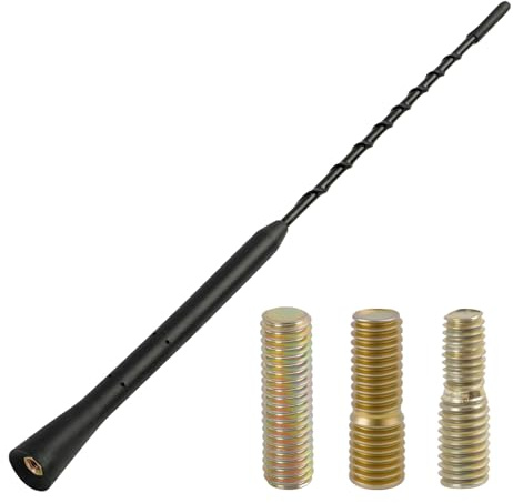 Antena Coche 28 cm, Antena de Coche Corta, Antena Radio Coche Impermeable IP65, Antena Universal para Coche con Señal Fuerte, Sustitución para Antena Original