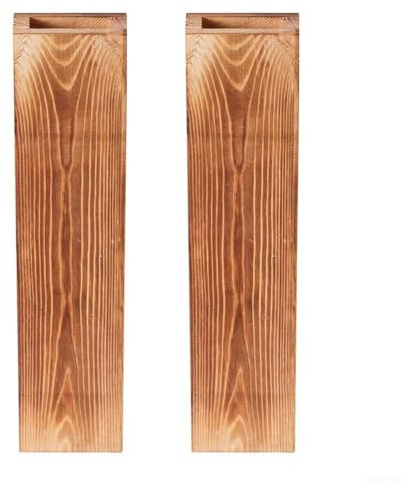 Juego de 2 macetas de madera para pared, 30 x 4 x 7 cm, jarrones colgantes para interiores, ahorro de espacio, decoración de jardín, soporte rústico