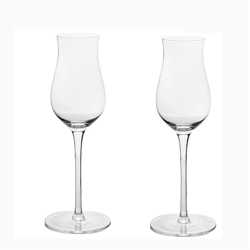 Champagne flöjter Tulpan champagneglas, 2 uppsättningar champagneflöjt i glas med hög fot, en kapacitet på 4,73 oz, for svensexor