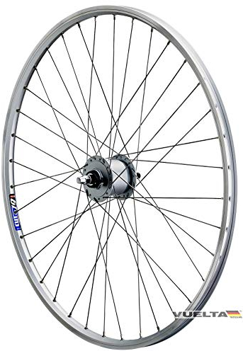 Vuelta Fahrradfelge 28 Zoll Vorderrad inkl. Nabendynamo DHC30003 VA - Made in Germany Vorderrad Felge Silber - für V-Brakes/Felgenbremse - 622x19C Hohlkammer-Felge 1600g, Fahrradfelgen Cut 19