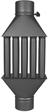 Canna Fumaria Tubo Scambiatore di Calore Con Valvola Radiatore Woodburner Camino 5.2in/130mm - 5 tubes