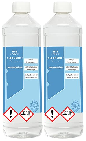 Cleanerist Phosphorsäure 85% I H3PO4 - E338 I Rostumwandler I Kalklöser I Urinsteinlöser I 2x1 Liter