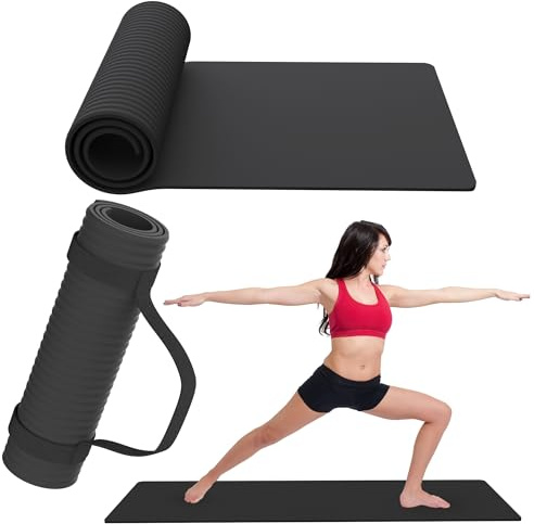 POPYS® Esterilla Yoga Antideslizante con Correa de Transporte | Esterilla Yoga y Pilates ligera | Perfecto para Actividad diaria