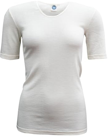 Cosilana, damundertröja kortärmad, 70 % ull (merino, kbT), 30 % siden, natur, 36/38 SE