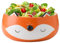DASIAUTOEM Fuchs Müslischale, Cartoon Tier Schüssel, Kinderschüssel, Salatschalen, Keramikschale, Bowl Ramen, Cartoon Tierschüsseln für Müsli Ramen Suppe Salat Nudeln Brei