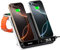 SwanScout 710A Dual Phone Charger, 30W Charging Station for iPhone 16/15/14/13/12/11/8, for Apple Watch 10/9/8/7/Ultra 2&AirPods 4, Wireless Charger for 2 Phone