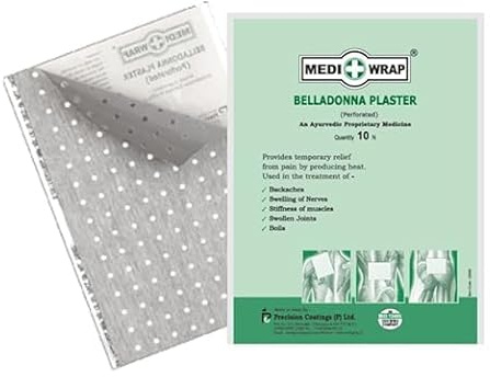 Ayurvedic Belladonna Plasters - 30 Sheets (3 Pack X 10 Sheets Each)