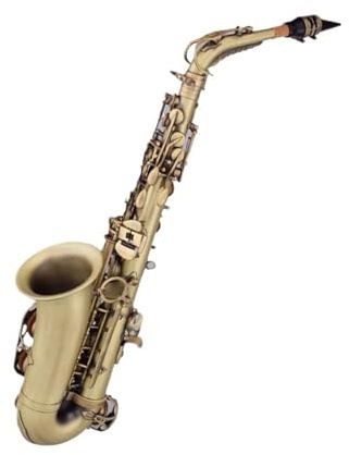 Professionell Saxofon Träblåsinstrument Mässingskropp Böjd Altsaxofon