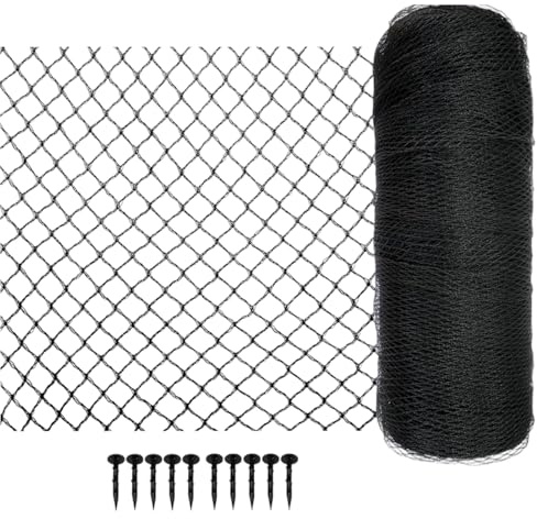 Red de protección de frutas - Bloqueador de pájaros de 13 x 33 pies, cubierta de seguridad, pantalla de prevención de prevención al aire libre, jardín, jardín, red para pájaros, verduras, estanque