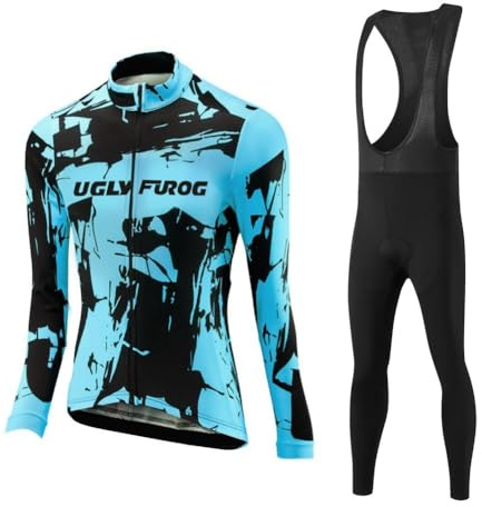UGLY FROG Radbekleidung Langärmeliges warmes Damen Wollfutter Radhose mit Kissen 20D Gel