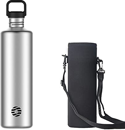 Healter 2 litre Water Bottle Stainless Steel | Single Wall Uninsulated Canteen | Eco Reusable Bottle | Plastic Free and Leakproof Metal Water Bottle for Camping and Outdoor Sports(Silver)