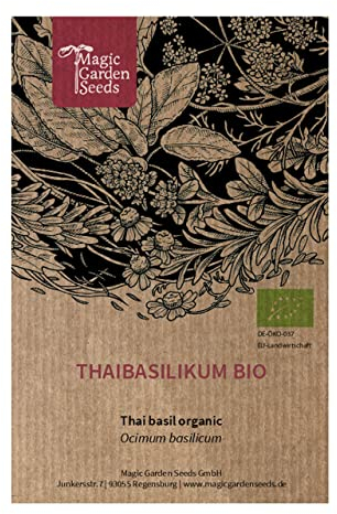 Basilico tailandese (Ocimum basilicum var. thyrsiflora) biologico - circa 250 semi