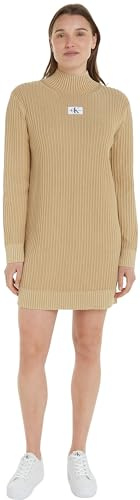 Calvin Klein Jeans Abito da Donna monologo Lavato, Sabbia Calda., M