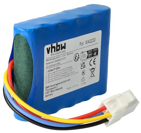 vhbw Akku kompatibel mit Worx WR106SI, WR110MI, WR106SI.1, WR110MI.1, WR115MI Rasenmäher(2500mAh, 20V, Li-Ion)