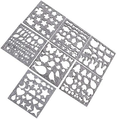 NUOBESTY 7piezas Plantillas Molde Para Fieltro De Lana Diy Aguja Manualidades Herramientas Para Bordado Ropa Sombreros