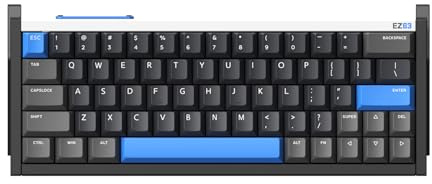 IQUNIX EZ63 HE Gaming Keyboard Wired with Rapid Trigger, Magnetic Switches, Aluminum Frame, RGB, Adjustable Actuation, 8000 Hz Polling Rate, 60% Compact Design for Windows PC (Star Trail)